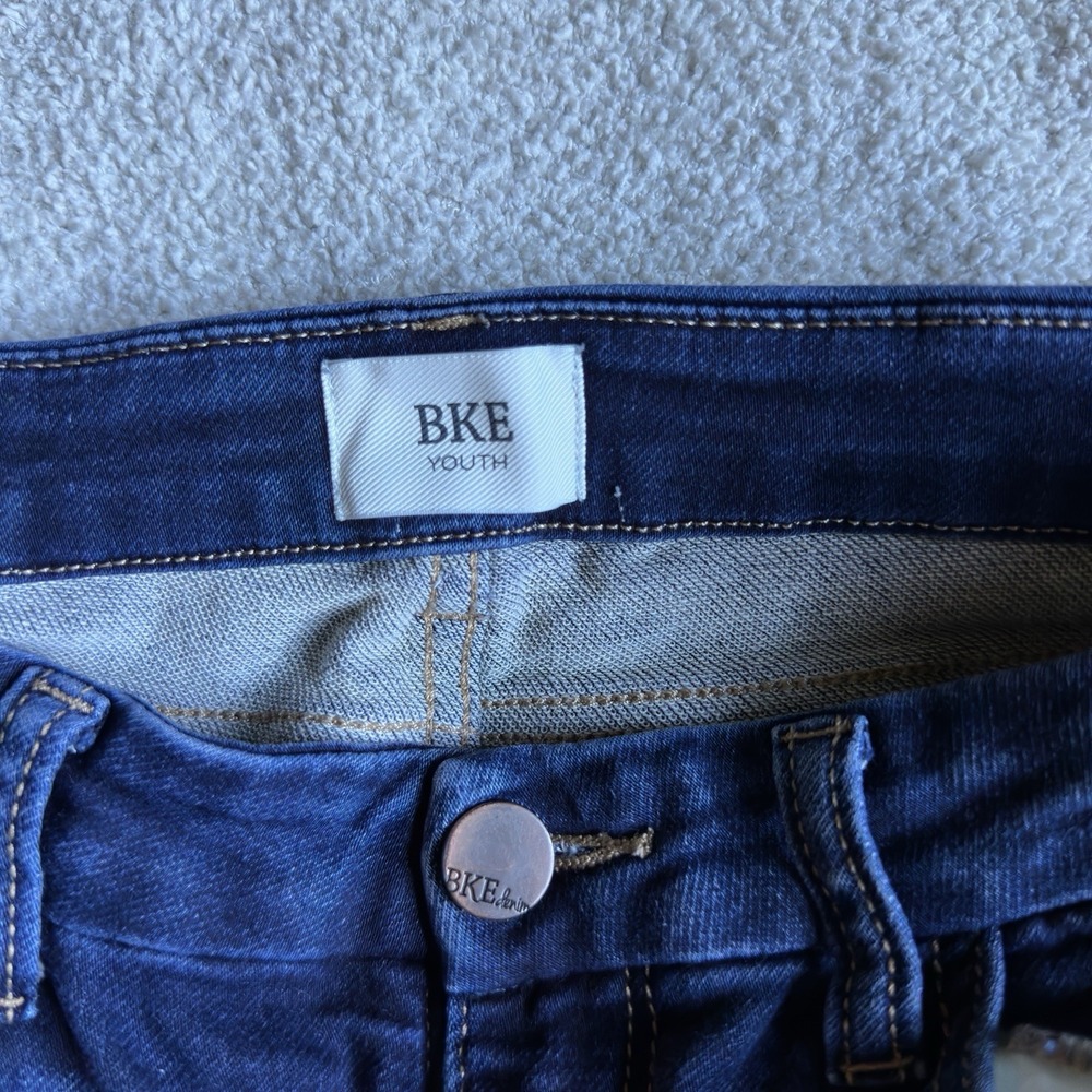 BKE Youth Girls Size 14R Bootcut Flare Jeans Dark Wash Stretch Denim Casual - Picture 6 of 6